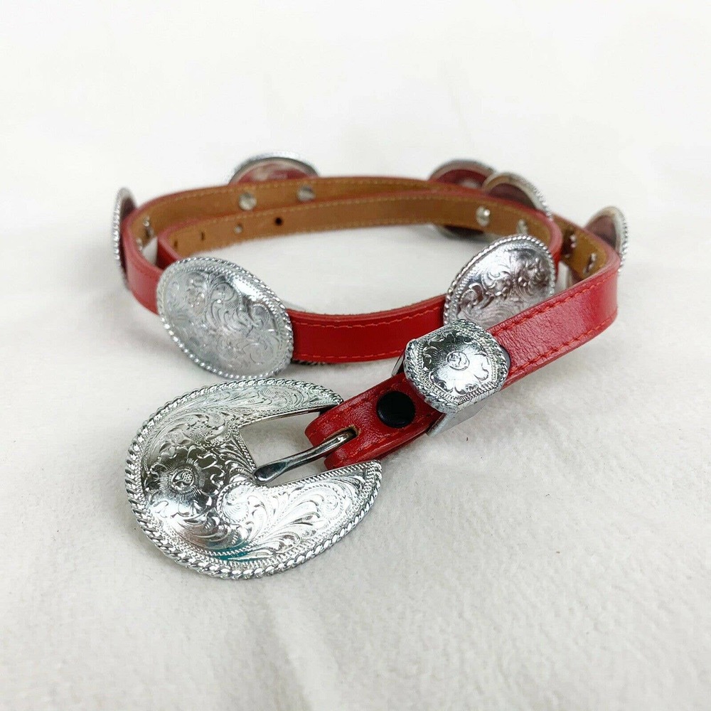 Justin Leather Western Medallion Cowhide Belt